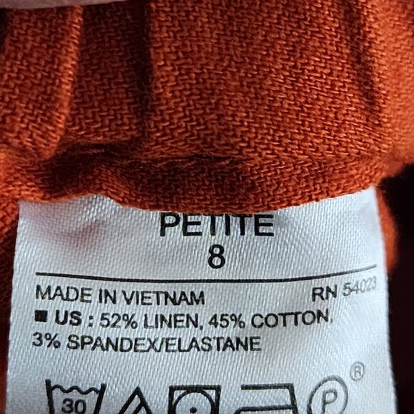 Banana Republic Linen Cotton Blend Belted Rowan Wide Leg Crop Pants - Picture 4 of 4